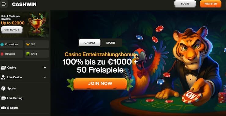 Odds display from Cashwin, a major player among Ireland betting sites.